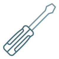 Screwdriver Line Two Color Icon vector