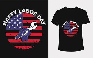 Happy labor Day T shirt Design - vector template