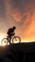 Silhouette of a Cyclist photo