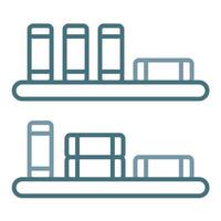 Library Line Two Color Icon vector