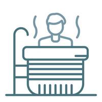 Sauna Line Two Color Icon vector