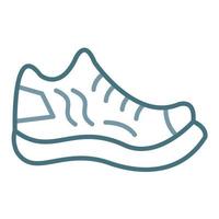 Shoe Line Two Color Icon vector