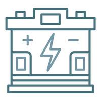 Battery Line Two Color Icon vector