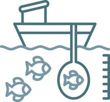 Deep Sea Fishing Line Two Color Icon vector