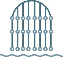 Cast Net Line Two Color Icon vector