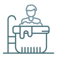 Mud Bath Line Two Color Icon vector