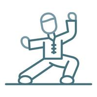 Qigong Line Two Color Icon vector