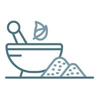 Oriental Medicine Line Two Color Icon vector