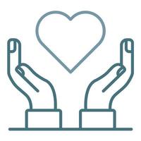 Self Care Line Two Color Icon vector