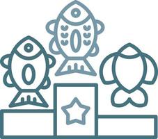 Fishing Competition Line Two Color Icon vector