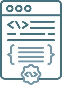 Code Free Development Line Two Color Icon vector