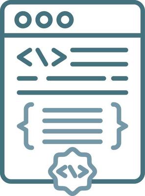 Code Free Development Line Two Color Icon