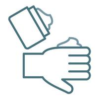 Applying Creme Line Two Color Icon vector