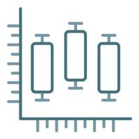 Box And Whisker Line Two Color Icon vector