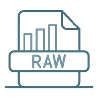 Raw Data Line Two Color Icon vector