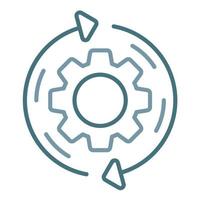 Reverse Engineering Line Two Color Icon vector