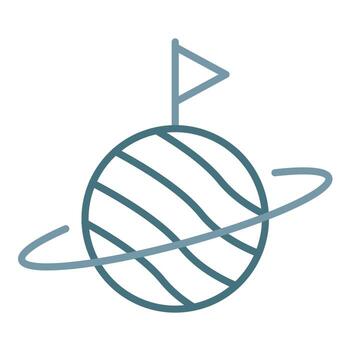 Space Colonization Line Two Color Icon vector