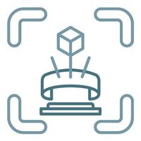 Simulation Line Two Color Icon vector