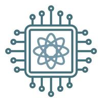 Quantum Technology Line Two Color Icon vector