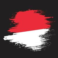 Indonesia flag vector with brush stroke illustration