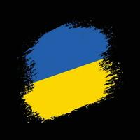 Ukraine grunge style flag vector