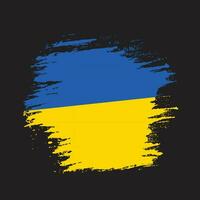 vector de bandera abstracta de ucrania de textura grunge desvanecida