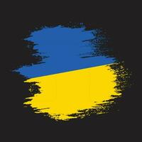 Ukraine grunge flag vector