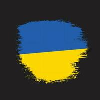 New creative Ukraine grunge flag vector