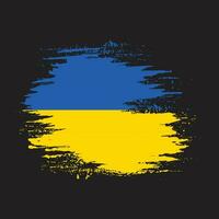 Abstract brush stroke Ukraine flag vector image