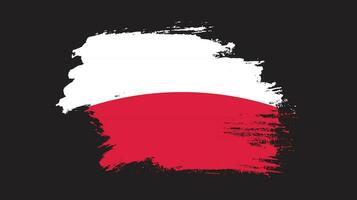 Professional Poland grunge flag vector