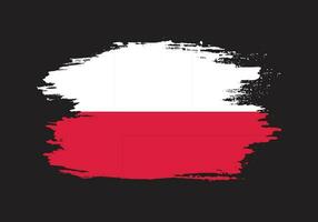 Poland paintbrush frame flag vector