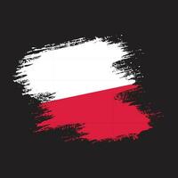 imagen de vector de bandera de polonia de trazo de pincel gratis