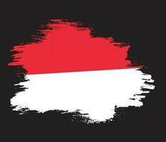 Splash texture effect Indonesia flag vector