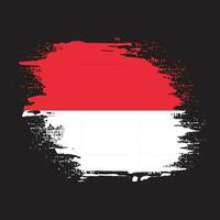 vector de bandera de indonesia de efecto de pincel profesional