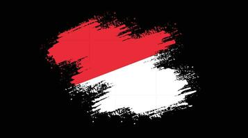 bandera de grunge de pincel de indonesia vector