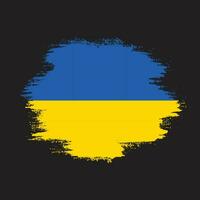 Ukraine grunge flag vector