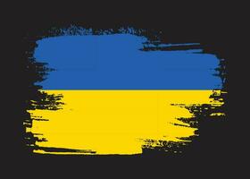 New creative Ukraine grunge flag vector