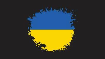 Hand drawing brush stroke Ukraine flag vector