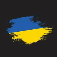 vector de diseño de bandera profesional de ucrania de textura grunge desvanecida