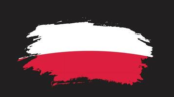 Creative Poland grunge texture flag vector