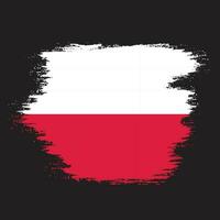 Abstract Poland grunge texture flag vector