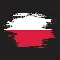 Professional paint streak Poland flag vector