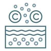 Collagen Line Two Color Icon vector