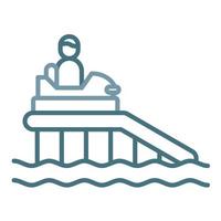 Water Park Line Two Color Icon vector