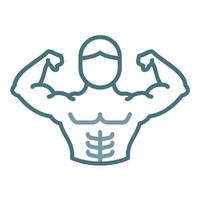 Strong Man Line Two Color Icon vector