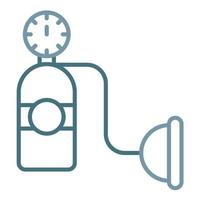 Oxygen Tank Line Two Color Icon vector