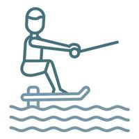 Sit Down Hydrofoiling Line Two Color Icon vector