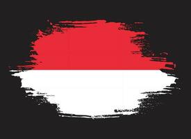 vector de bandera de indonesia de trazo de pincel
