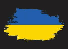 Hand drawing brush stroke Ukraine flag vector