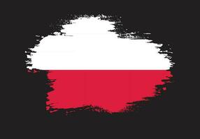 Colorful abstract Poland flag design vector